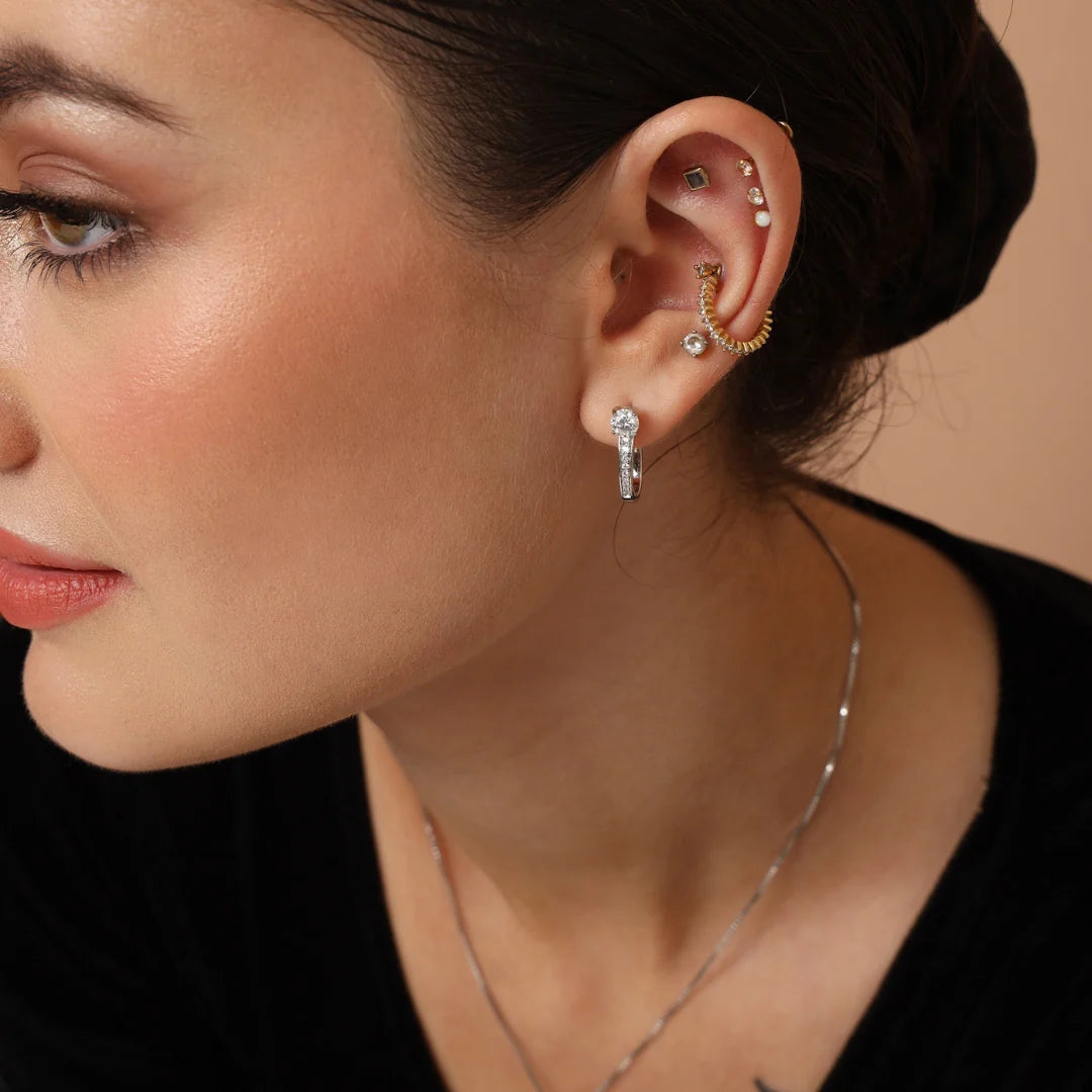 Moissanite Hoop Earrings in Silver – Elegant Jewelry for Every Occasion