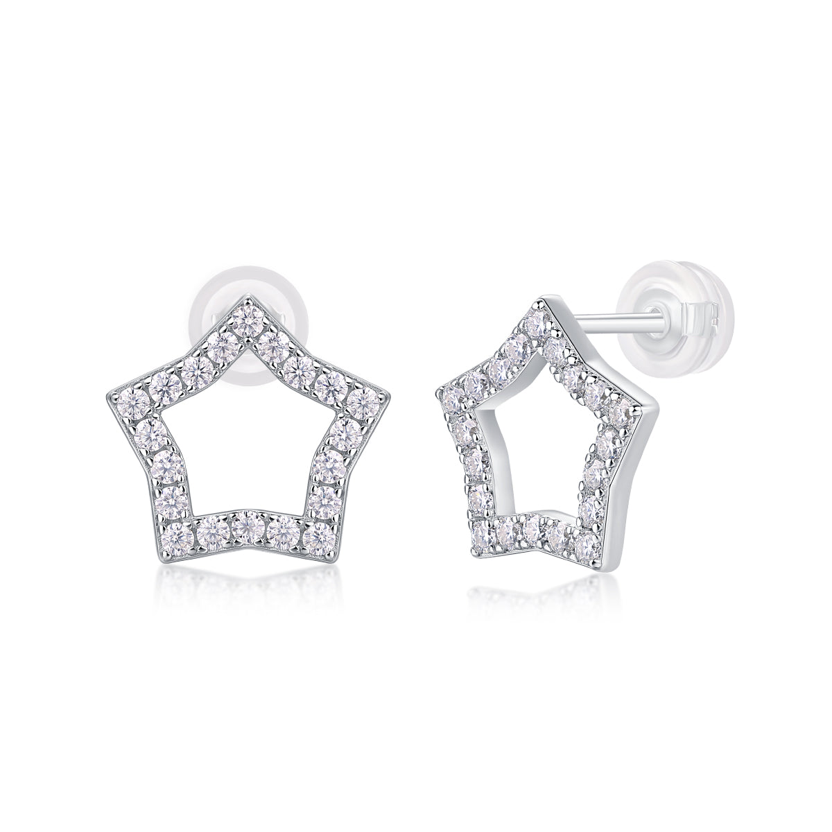 Starlight Pavé Moissanite Studs
