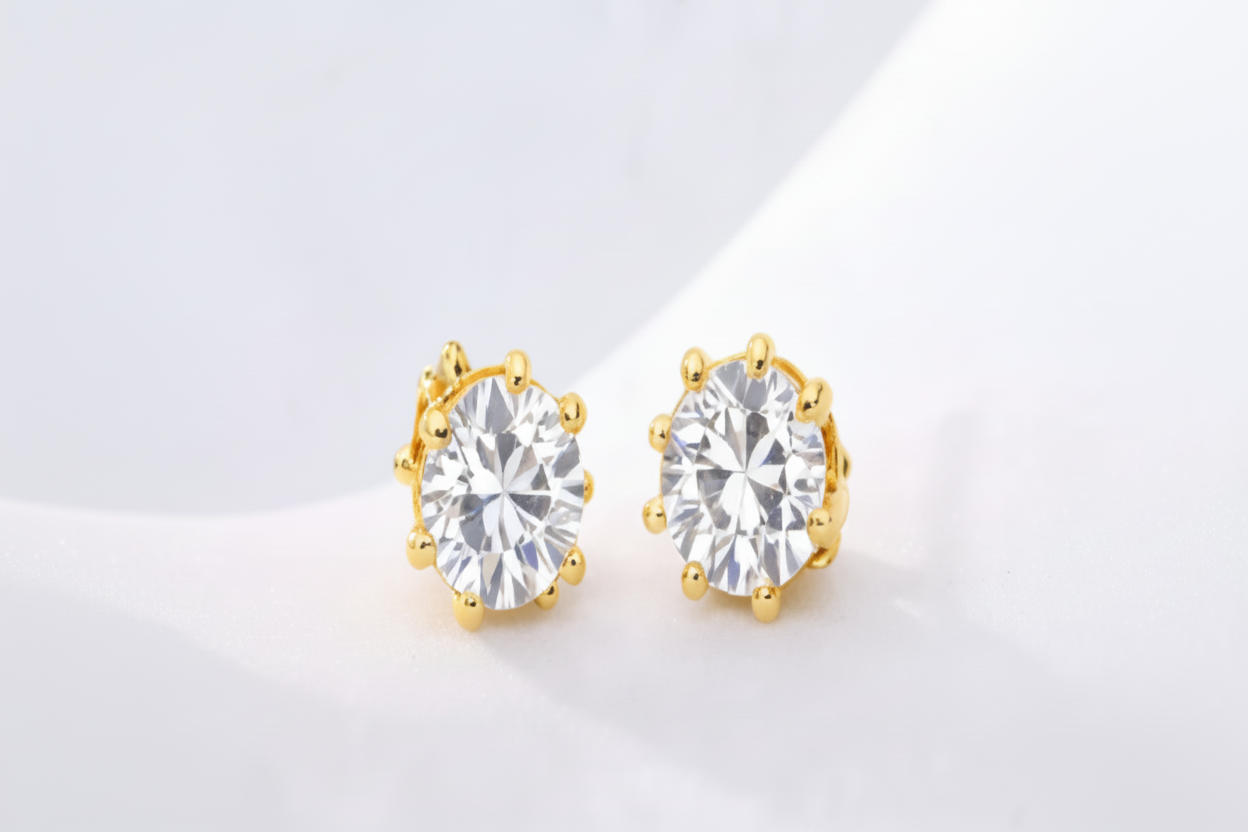 Crown Solitaire Studs