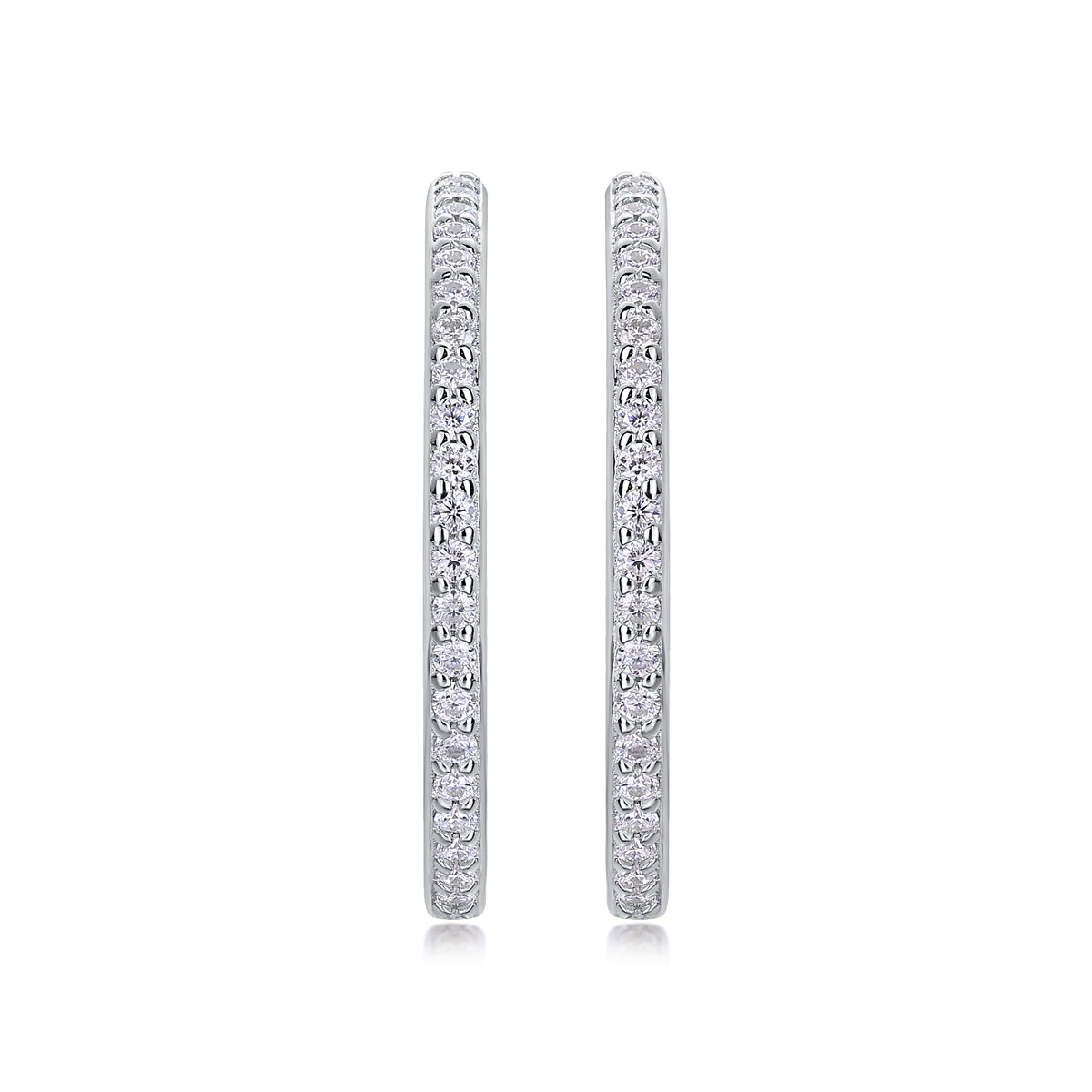 Lunara Pavé Moissanite Hoops