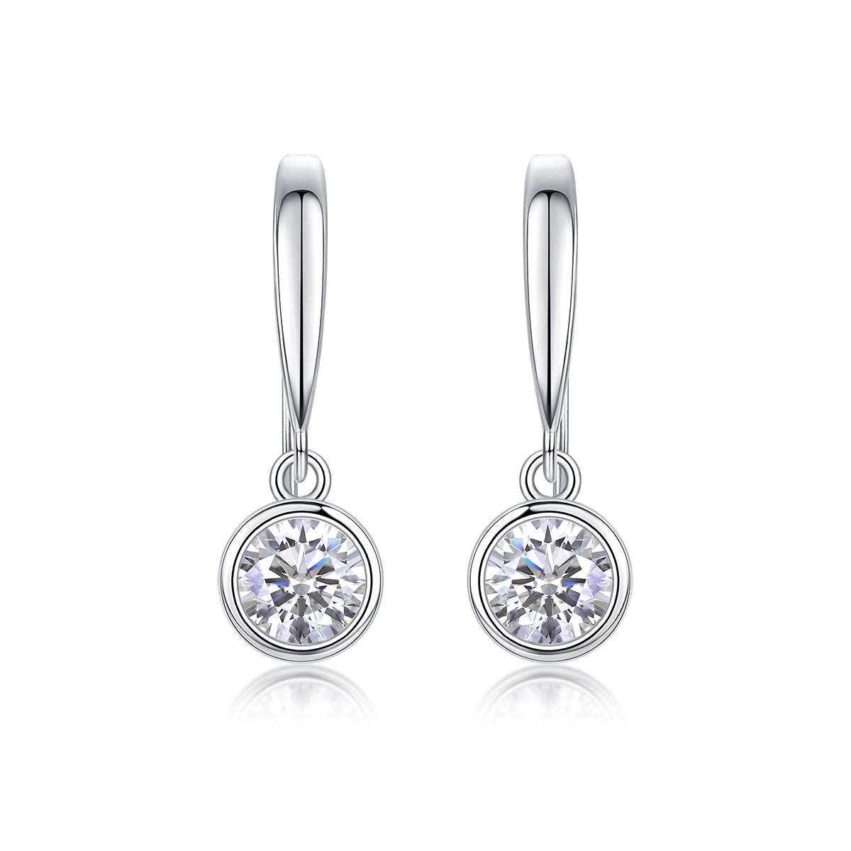 Classic Bezel-Set Moissanite Drop