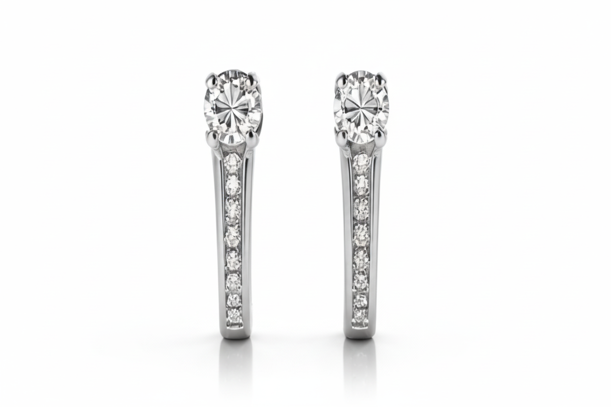 Royal Arc Moissanite Hoops