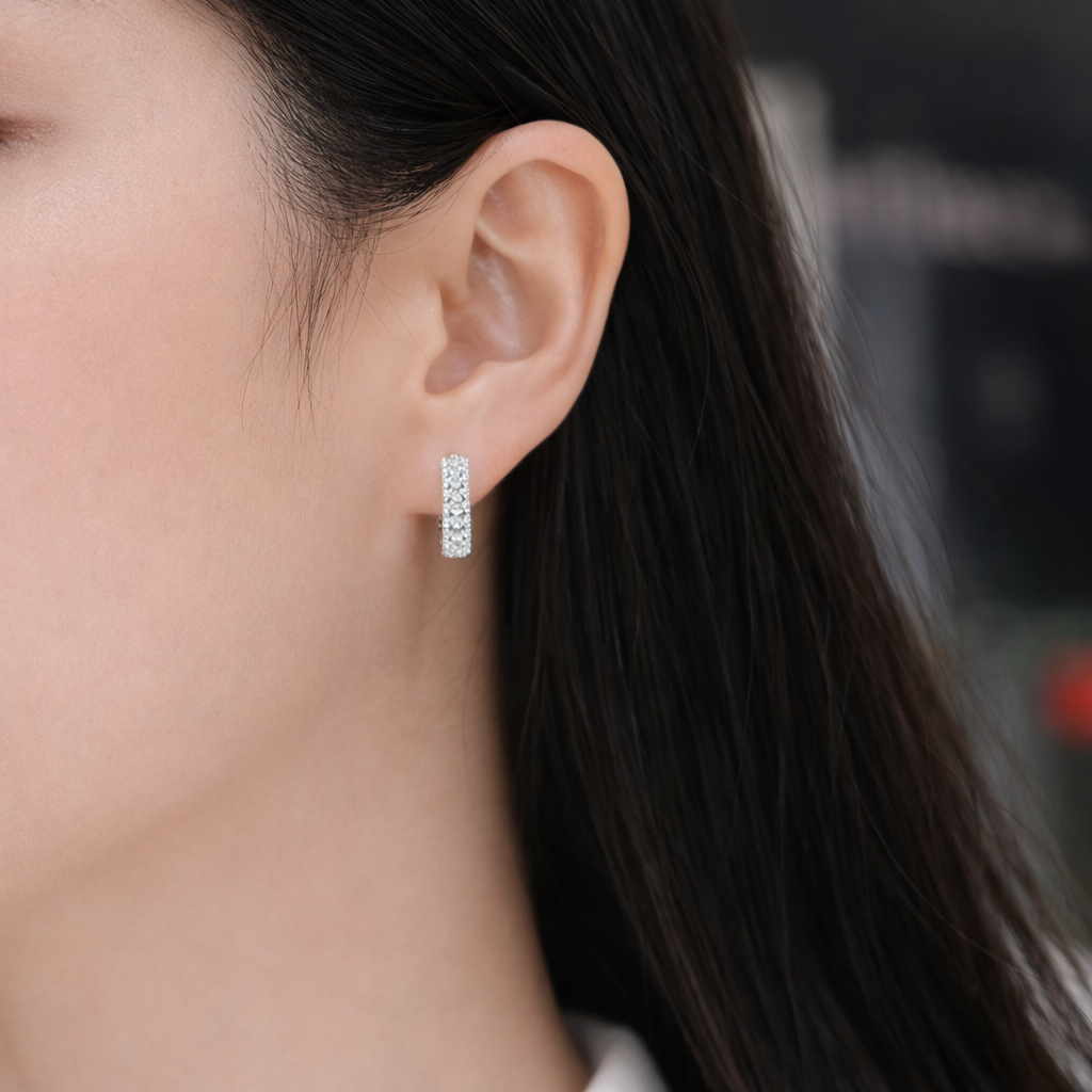 Micro Pavé Huggie Hoops