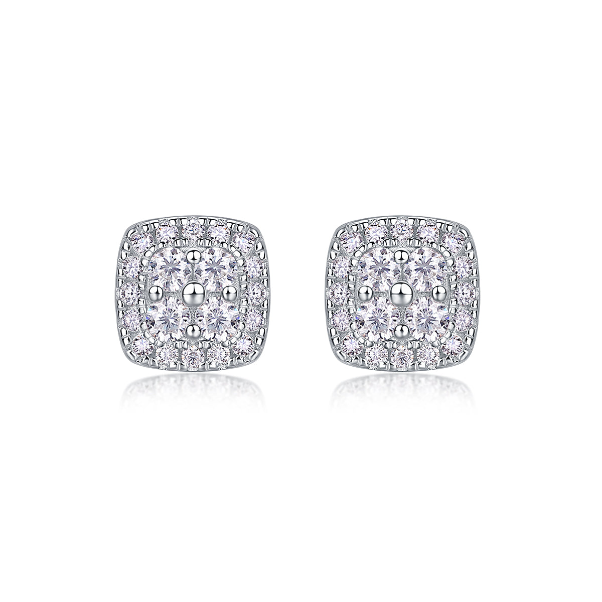 Aura Cushion Moissanite Studs