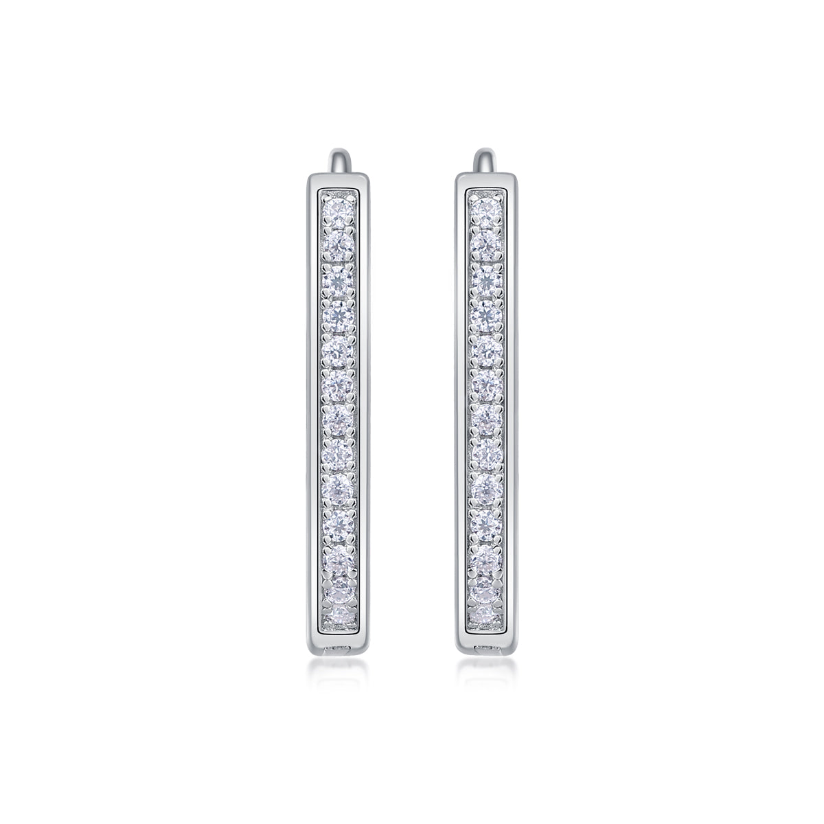 Ardena Linear Moissanite Hoops