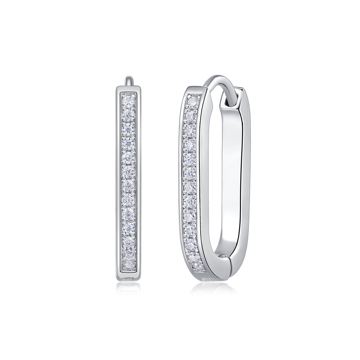Ardena Linear Moissanite Hoops