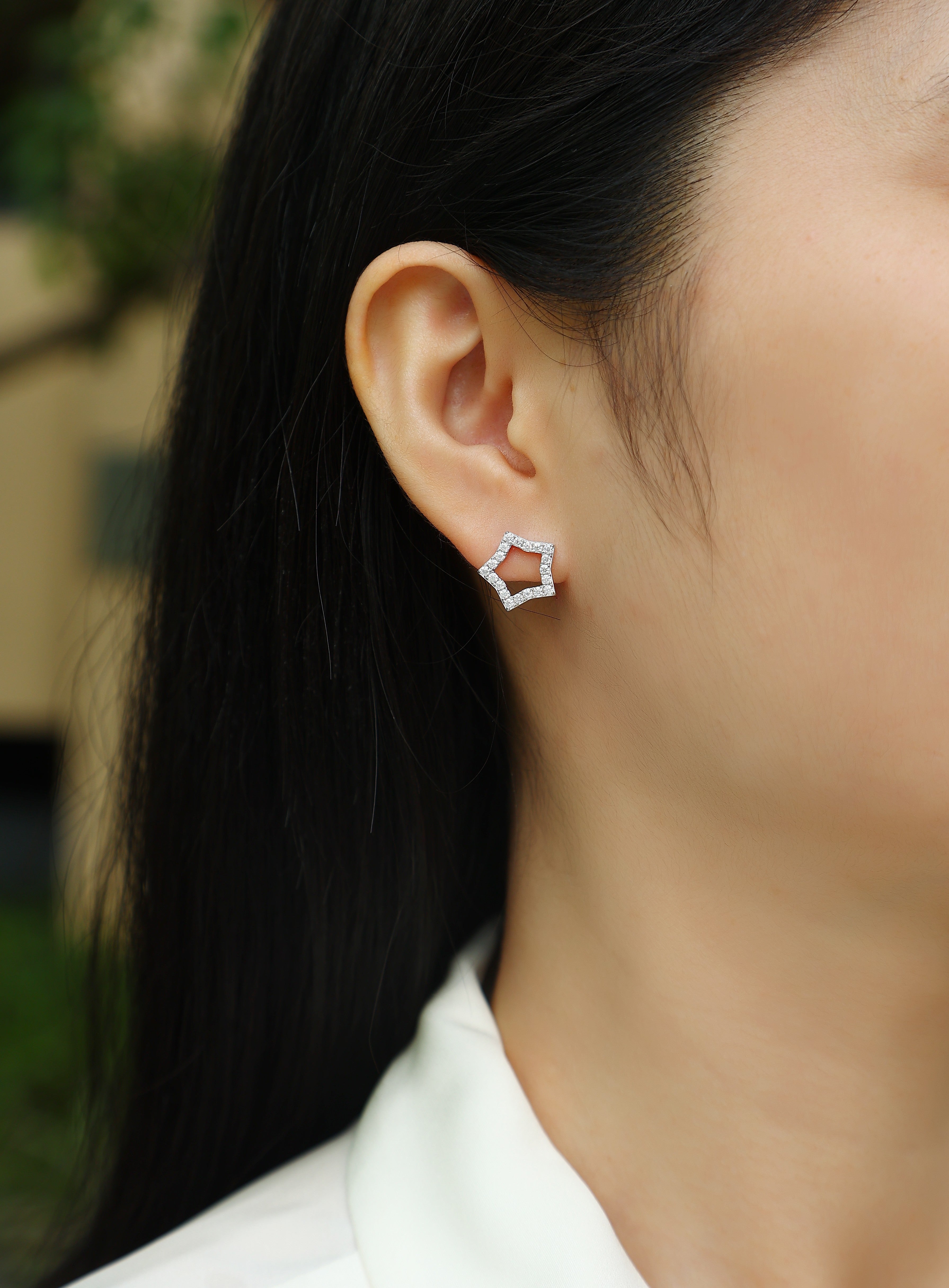 Starlight Pavé Moissanite Studs