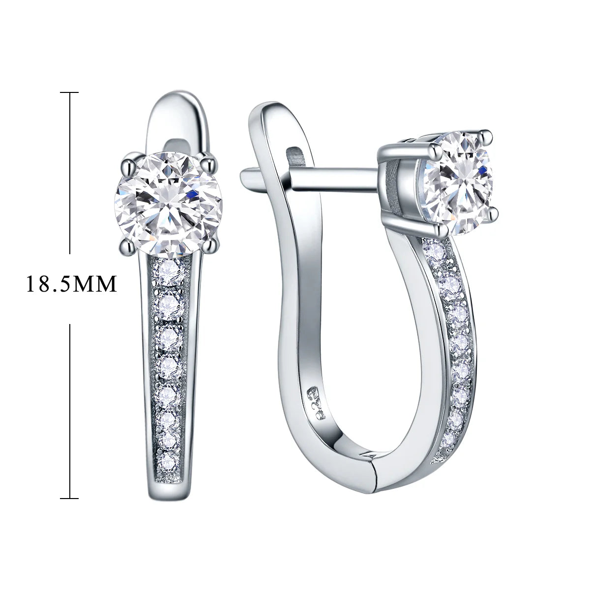 Moissanite Hoop Earrings in Silver – Elegant Jewelry for Every Occasion